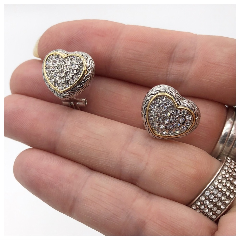 NEW STUNNING CRYSTAL HEART EARRINGS